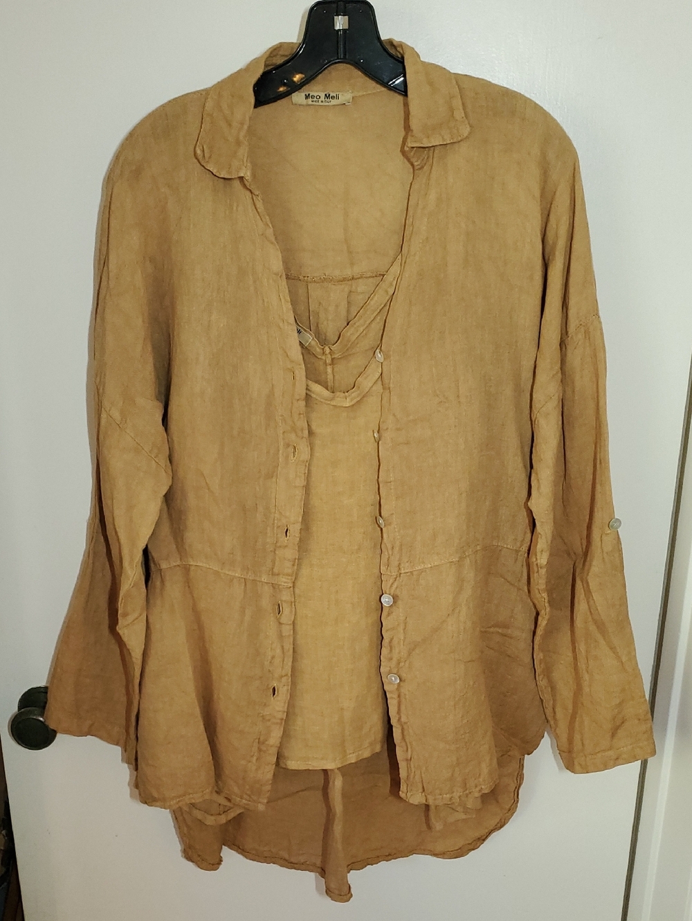 Meo Meli Linen Tank and Button Up Shirt